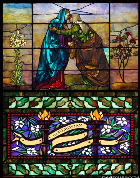 "The Visitation Memorial" Religious Stained Glass Window