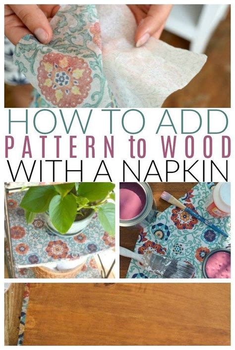How To Add Pattern To Wood With A Napkin Mod Podge Crafts Mod Podge
