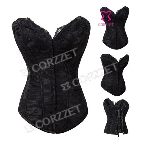 Latex Women Gothic Clothing Satin Lace Sexy Corsets And Bustiers Lace