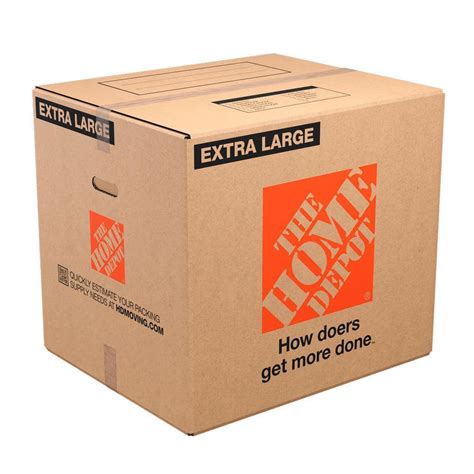 the home depot 24 in l x 20 in w x 21 in d extra large moving box with handles xlbx the