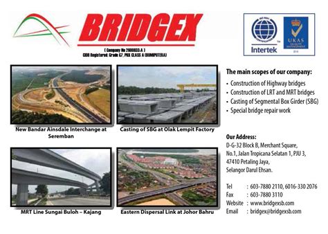 Bina & kuari (k) sdn bhd company profile contact information quarry construction binak also supplies various sizes of granite aggregates, bituminous macadam and asphaltic concrete and also undertake road construction works. BRIDGEX SDN. BHD. (2600833-A) - JKR