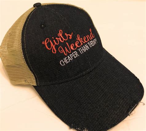 girls-weekend-cheaper-than-therapy-hat-girls-weekend,-girls-weekend-hats,-girls-trip