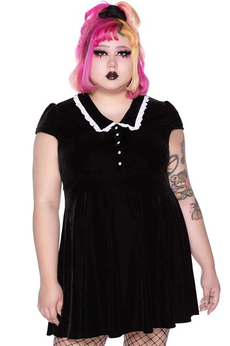 Every Mourning Collar Dress B Plus Killstar