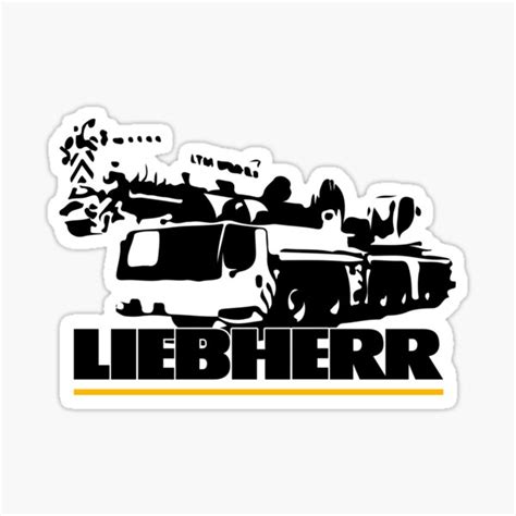 Liebherr Crane Sillhoette Sticker For Sale By Lougi Redbubble