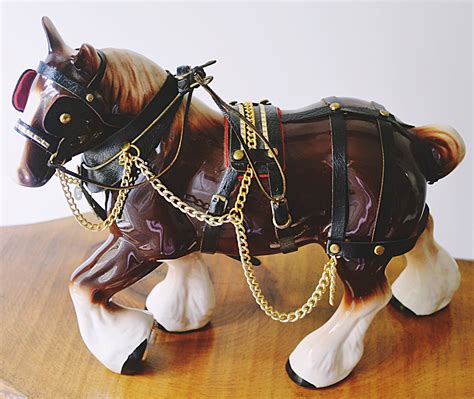 Large Clydesdale Horse Vintage Draft Horse Figurine Work Horse