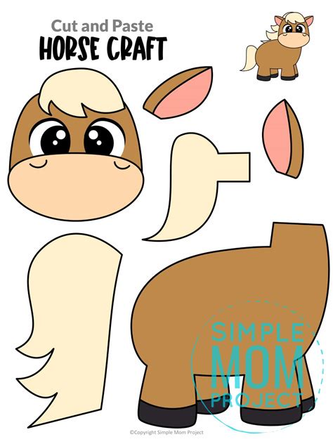Free Printable Horse Craft Template Simple Mom Project