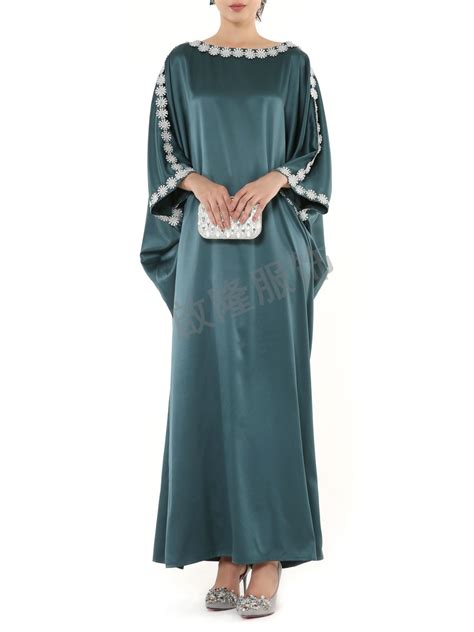 New Arrival Muslim Islam Silk Long Dress For Women Malaysia Abayas In