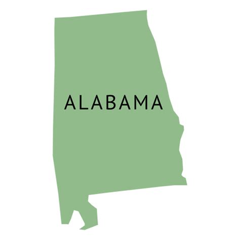 Alabama State Plain Map Png And Svg Design For T Shirts