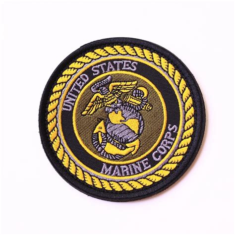 Motorcycle Memorabilia Patches Us Marines Veteran Embroidered Military