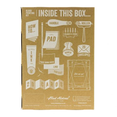 Introducing The Fred Aldous Block Printing Kit Lino Art Print Box You