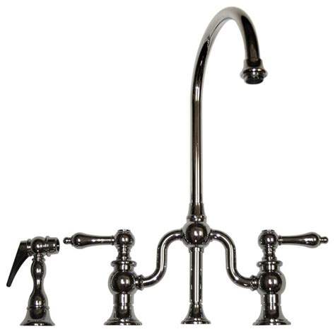 5 out of 5 stars (328) $ 14.00. Bridge Faucet w/ Long Gooseneck Swivel Spout w/ Brass Side ...