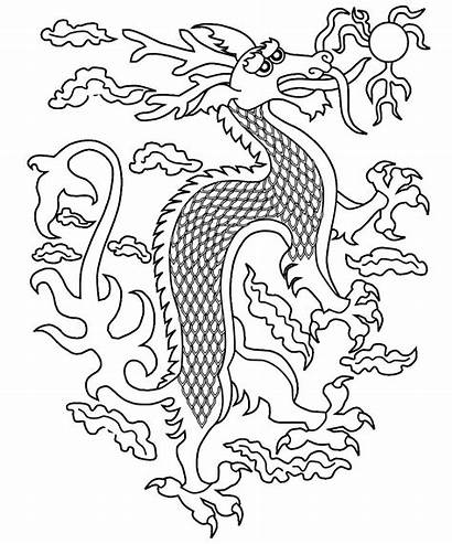 Chinese Coloring Pages Dragon Printable Drawing Minecraft