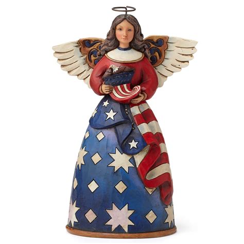 Jim Shore Heartwood Creek 4044664 Patriotic Angel With Flag Dress