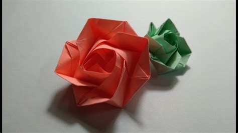 Easy Origami Rose Youtube Origami Rose Easy Paper Craft