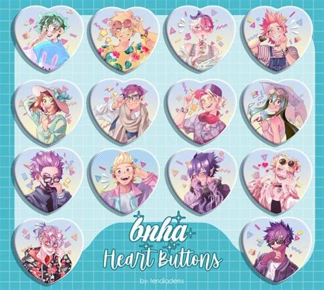 Bnha Heart Pins Etsy In 2020 Anime Merchandise My Hero Academia