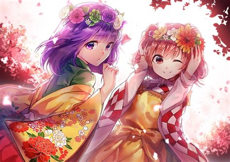 Flower Crowns Kosuzo Motoori Anime Girls Hieda No Akyuu Sweet
