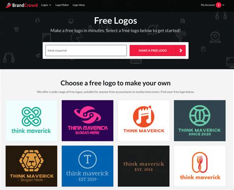 7+ Best Free Logo Maker Websites to Create Your Own Logo - ThinkMaverick - My Personal Journey ...