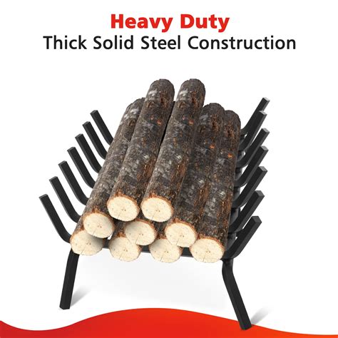 Buy Fireplace Grate 24 Inch Heavy Duty Solid Steel Fireplace Log Holder