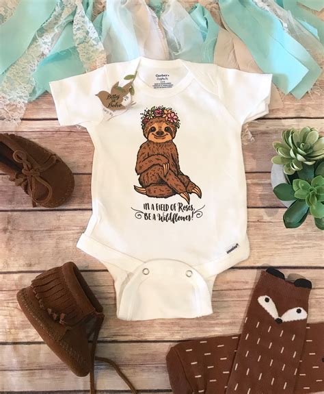 Boho Baby Girl Clothes Sloth Onesie Cute Baby Clothes Baby