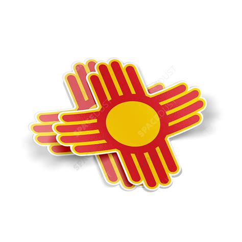Red Yellow 4 Zia Sun 2 Sticker Decal Set Hello Abq Albuquerque