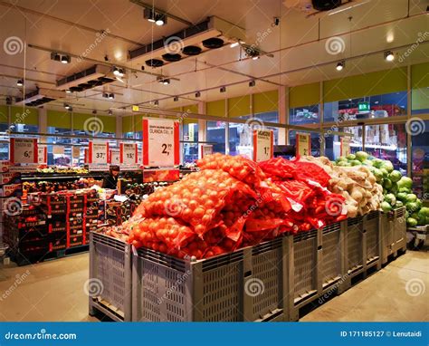 Vegetables And Fruits Products At The Selgros Hypermarket Editorial