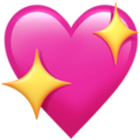 Sparkle Clipart Iphone Emojis Pink Heart Emoji Png Transparent Png