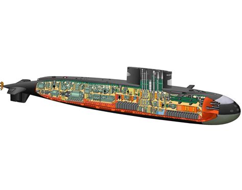 Kilo Class Submarine Cutaway Drawing In High Quality