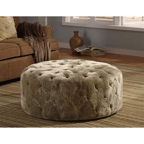 Assembly starting at $39 at target.com/assembly. Moss Green Velvet 36-inch Round Ottoman - Overstock - 4325900