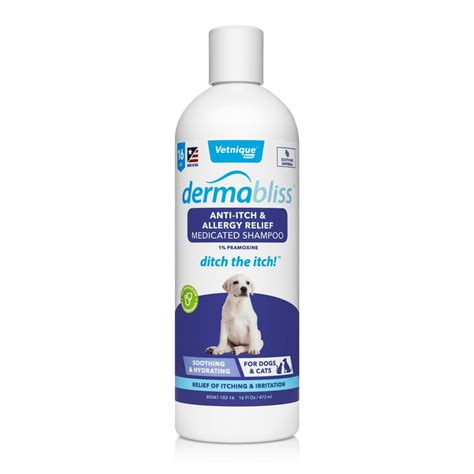 Dermabliss Anti Itch And Allergy Relief Medicated Dog Shampoo For