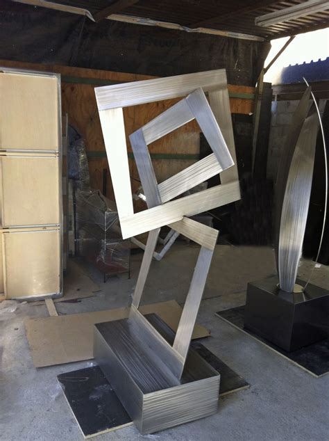 Work In Progress Shot Of Closer Stainless Steel Sculpture Made In Los