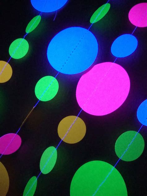 Glow Party Decorations Black Light Party Neon Garlands Etsy