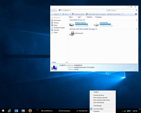 Windows 10 Theme For Vista By Javier9218 On Deviantart