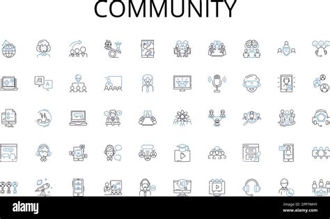 Community line icons collection. Comfort, Shelter, Sanctuary, Haven