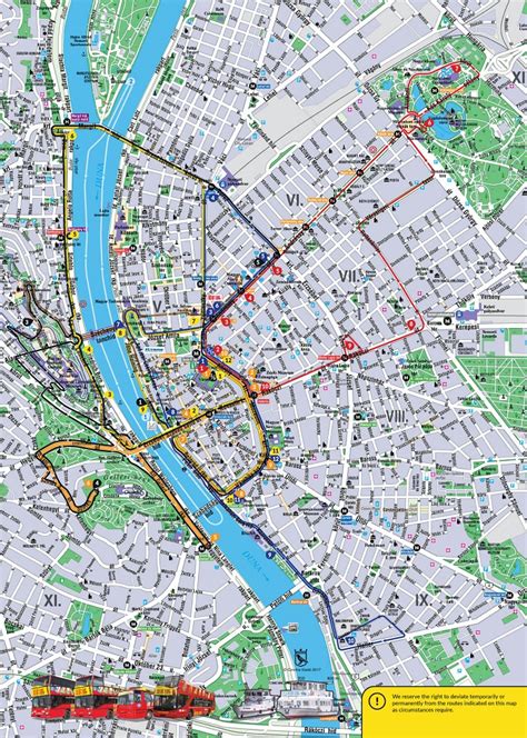 Budapest Attractions Map Free Pdf Tourist City Tours Map Budapest