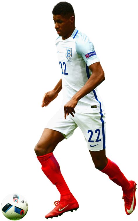 The image is png format with a clean transparent background. Marcus Rashford football render - 27638 - FootyRenders