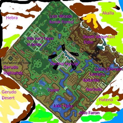 Breath Of The Wild Map Compared To A Link To The Past Nintendotoday