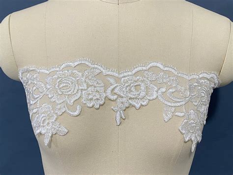 Wedding Lace Fabric 1 Yard White Or Ivory Lace Fabric Bridal Etsy