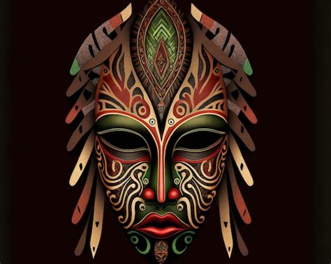 Colorful African Masks Designs
