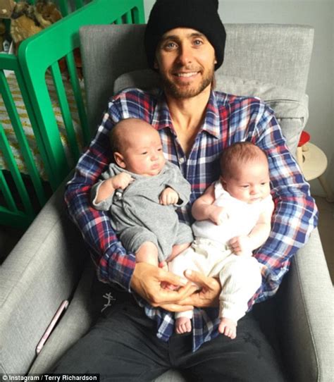 Jared Leto Poses With Photographer Terry Richardsons Baby Twins On