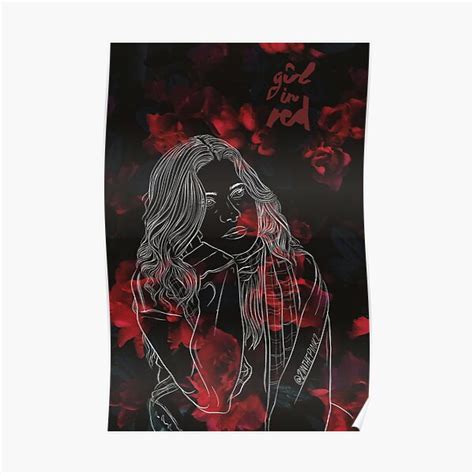 Girl In Red Poster For Sale By 2nthepink Redbubble