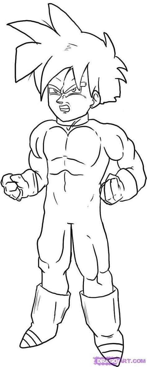 Gohan ssj2 fan piece <3. Dragon Ball Z Simple Coloring Page Of Facefor Kids - Coloring Home