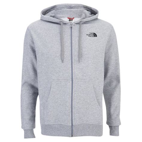 The North Face Mens Open Gate Full Zip Hoody Heather Grey Grey