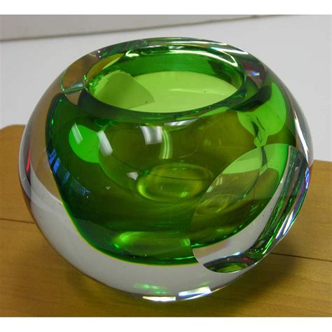 Hand Blown Green Glass Ball Vintage Polished Pontil Votive Etsy