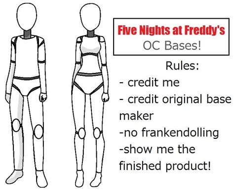 Five Nights At Freddy S OC Bases By Nerds Need Love Body Base Drawing