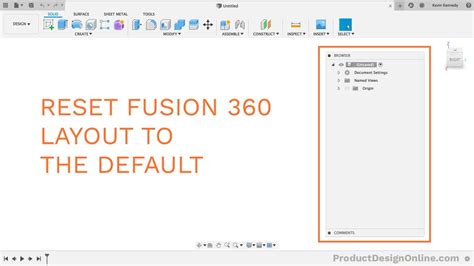 How To Reset Layout To The Fusion 360 Default Product Design Online