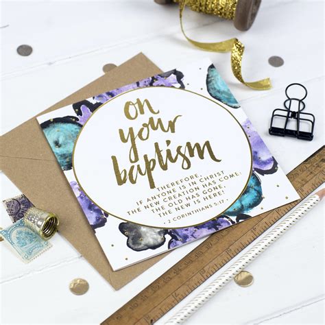 On Your Baptism Floral Card Christening Cards Cheerfully Given