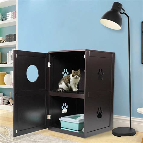 Maybe you would like to learn more about one of these? Pet House Double-Decker Litter Box Enclosure Night Stand