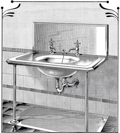 Discover vintage bathroom faucets and sink fixtures at van dyke's restorers. 9 Sink Clipart Vintage Graphics -Pedestals etc - Updated ...