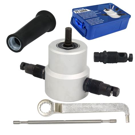 Let's start by covering what it is, how it attach one to a power drill and it rotates at high speed, cutting precise holes into anything from bathroom basins to external walls. Double Head Sheet Nibbler Metal Cutter Hole Saw Drill ...