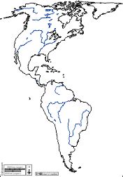 America Mapa Hidrografico